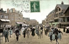 VINTAGE POSTCARD Ass Mule Berck Beach the funnel