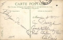 Playa de Berck de la mula del asno de la POSTAL de la VENDIMIA el embudo