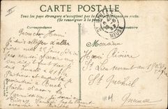 VINTAGE POSTCARD Ass Mule Berck Beach cars of patients on the beach