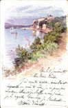VINTAGE POSTCARD Fantasy Illustrator the island Sainte Marguerite