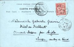 CPA Fantaisie Illustrateur Menton Les rochers rouges