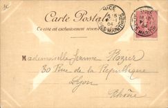 Ilustrador de la fantasía de la POSTAL de la VENDIMIA la cornisa de Esterel el punto del observatorio