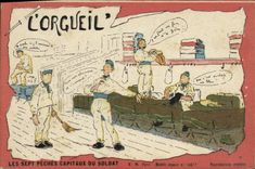 CPA Militaria L'orgueil Sept Peches Capitaux du soldat