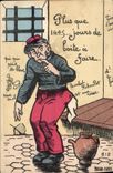 CPA Militaria Plus que 1465 jours de boite a faire
