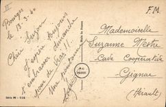 VINTAGE POSTCARD Militaria Train Hairy Reserve Spahn