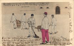 VINTAGE POSTCARD Militaria the drudgery