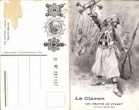 CPA Militaria Le clairon Les chants du soldat par Paul Deroulede