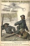 VINTAGE POSTCARD Militaria Commercial Credit of France Loan of National defense