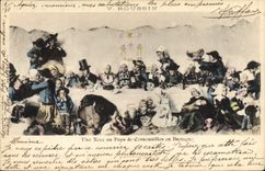 CPA Folklore Roussin Une noce au pays de Cornouailles en Bretagne Mariaga