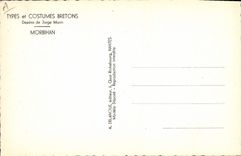 CPA Folklore Jorge Morin Morbihan Devant les lits clos