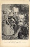 CPA Folklore En Bretagne vers 1850 Costumes de fete des femmes de Machecoul 