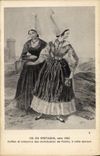 CPA Folklore En Bretagne vers 1840 Coiffes et costumes des demoiselles de Pornic 