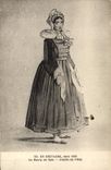 CPA Folklore En Bretagne vers 1830 Au Bourg de Batz Habits de fete 