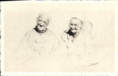 CPA Folklore Tetes de Bretagne Femmes 