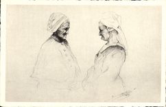 CPA Folklore Tetes de Bretagne Femmes