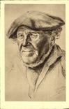 CPA Folklore Tetes de Bretagne Homme