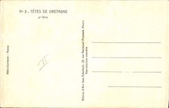 CPA Folklore Tetes de Bretagne 