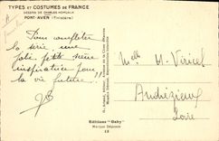 CPA Folklore Charles Homualk Pont Aven Finistere 