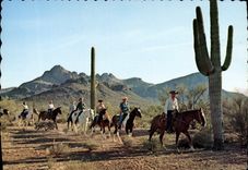 CPM Far West Cow Boy Riders on the Arizona street