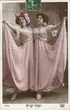 VINTAGE POSTCARD Fantaisie Dances Woman Roge Waltz
