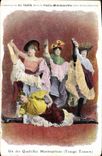 VINTAGE POSTCARD Fantaisie Dances Woman One of squares Montmartois Troupe Tabarin
