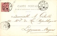 VINTAGE POSTCARD Fantaisie Dances Lesson of Walk Cake the back has back