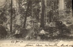 CPA Folklore Les Vosges Nos bucherons 