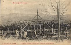 VINTAGE POSTCARD school Seedbed forestiere with the top of Fontenelle Round of applause of Sapt the Vosges