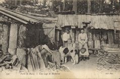 CPA Foret de Russy Une loge de bucheron Chien 