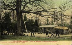 VINTAGE POSTCARD Drill of Saint Germain Cross of Noailles Huts of loggers