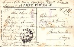 VINTAGE POSTCARD Drill of Saint Germain Cross of Noailles Huts of loggers