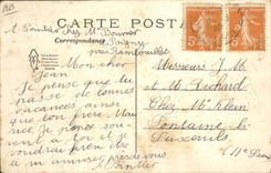 VINTAGE POSTCARD Poigny Hut of logger to the Cherry orchard