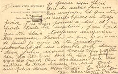 VINTAGE POSTCARD Property owners' syndicate of the forest Owners of the southern part of Charente