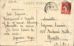 VINTAGE POSTCARD house forestiere in the wood of Loubiere close Sagnols