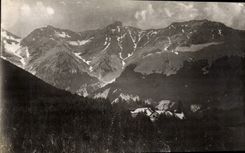 VINTAGE POSTCARD the Alps Maisons forestieres of Saved Massive of Arouze Pic of Bore-hole