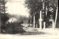 CPA Les cols des Vosges Maison forestiere et chapelle de la Chapelotte Vallee de Celles 