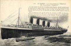 CPA Bateau Paquebot le Havre Transatlantique France 