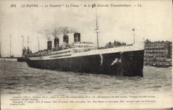 CPA Bateau Paquebot le Havre Transatlantique France 
