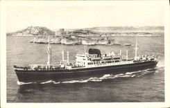 CPA Bateau Paquebots Mixtes Ferdinand de Lesseps Pierre Loti La Bourdonnais Jean Laborde Messageries Maritimes 