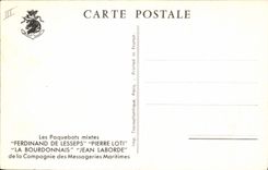 CPA Bateau Paquebots Mixtes Ferdinand de Lesseps Pierre Loti La Bourdonnais Jean Laborde Messageries Maritimes 