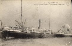 VINTAGE POSTCARD Boat Steamer Transatlantic Figuig General Company