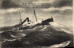 CPA Bateau Paquebot Francais de la Cie de Navigation Mixte SS Felix Touache 
