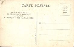 VINTAGE POSTCARD Boat Steamer SGTM Florida Dining room of the 2nd classes