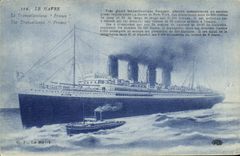 CPA Bateau Paquebot le Havre Transatlantique France 
