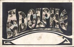 VINTAGE POSTCARD Fantasy First name Adolphe