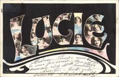 VINTAGE POSTCARD Fantasy Lucie First name