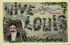 CPA Fantaisie Prenom Louis