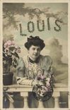 CPA Fantaisie Prenom Louis 