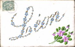 VINTAGE POSTCARD Fantasy Leon First name