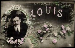 CPA Fantaisie Prenom Louis 